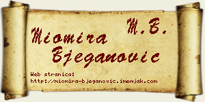 Miomira Bjeganović vizit kartica